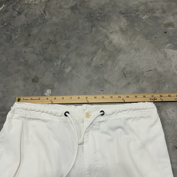 Vintage Polo Ralph Lauren Drawstring Belt White Cotton Pant Large Boat Loose 34 - Picture 3 of 10